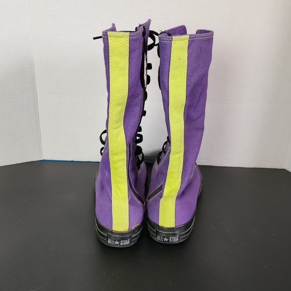 Rare! Converse Chuck Taylor Shin / Knee High Boots Sz 3.5 Youth Purple - Picture 3 of 16